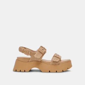 SANDALES PALDA EN RAFFIA NATUREL