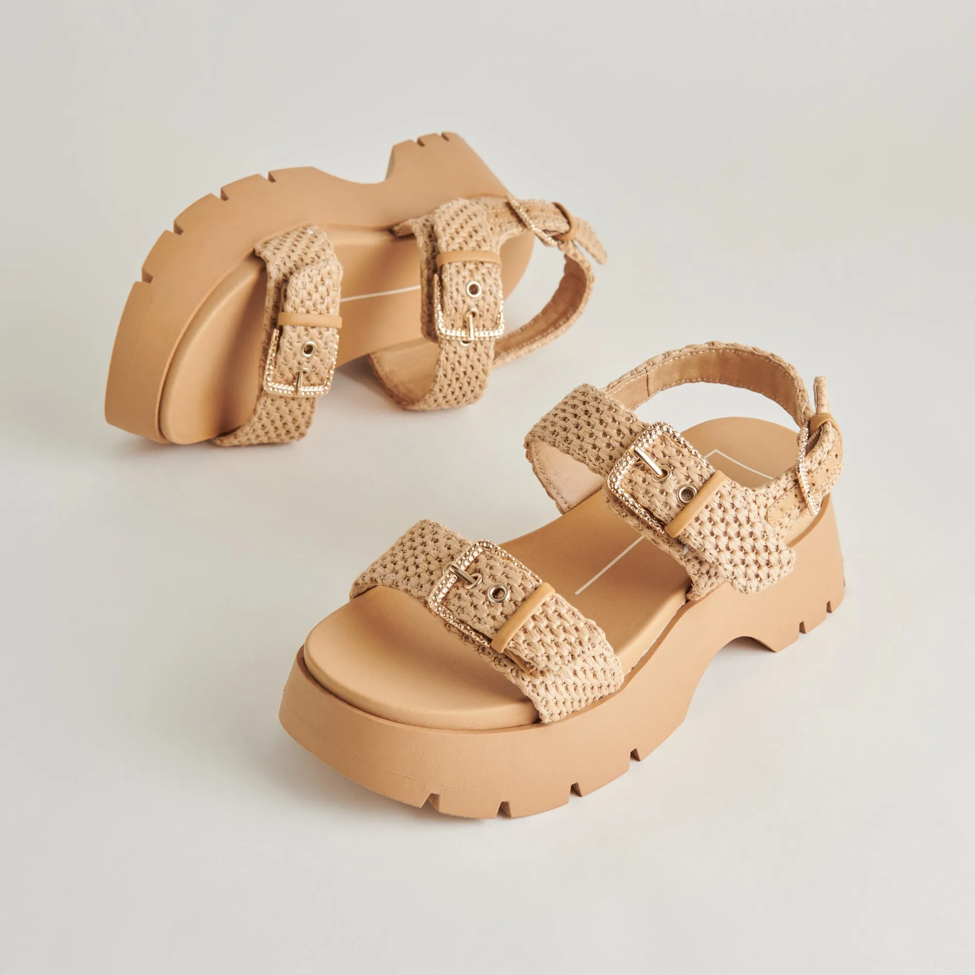 SANDALES PALDA EN RAFFIA NATUREL