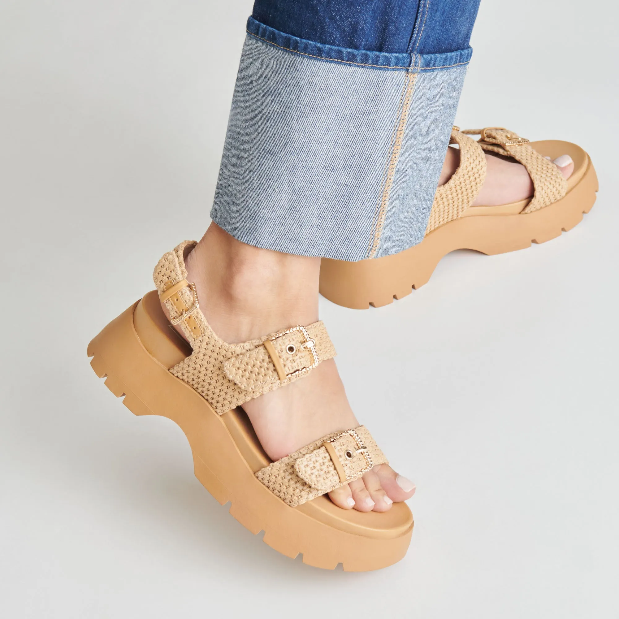 SANDALES PALDA EN RAFFIA NATUREL