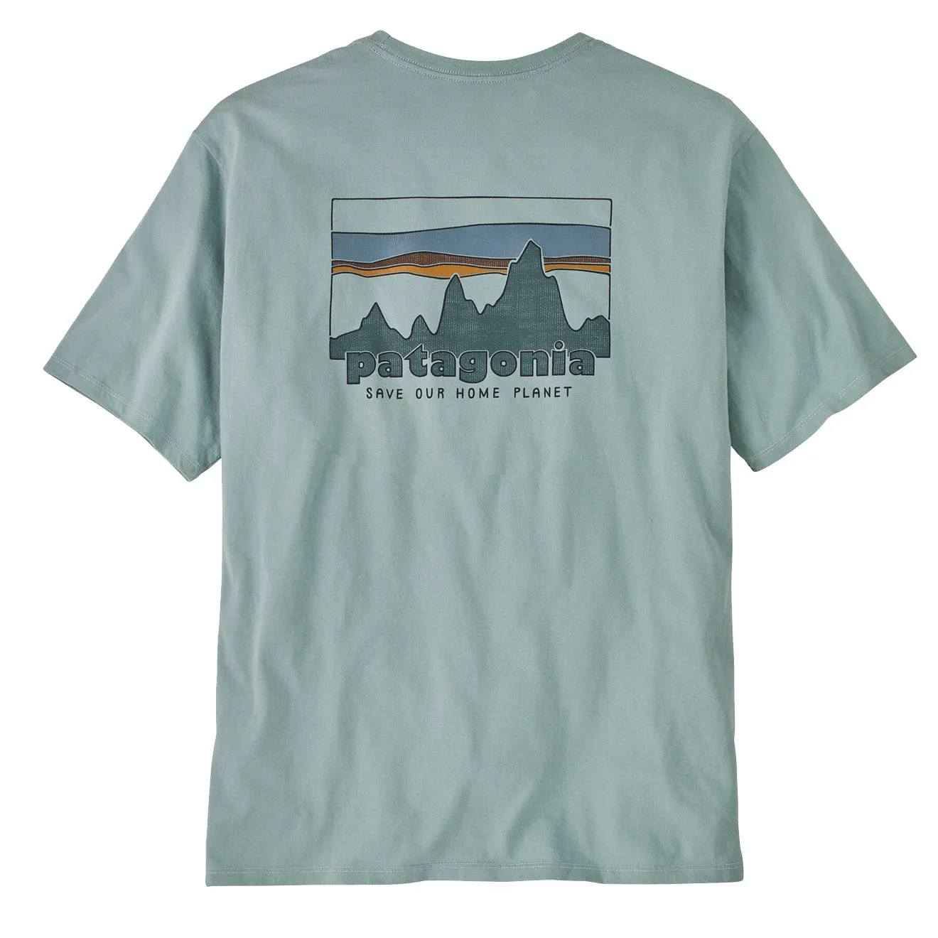 T-shirt bio Patagonia '73 Skyline Bleu thermique