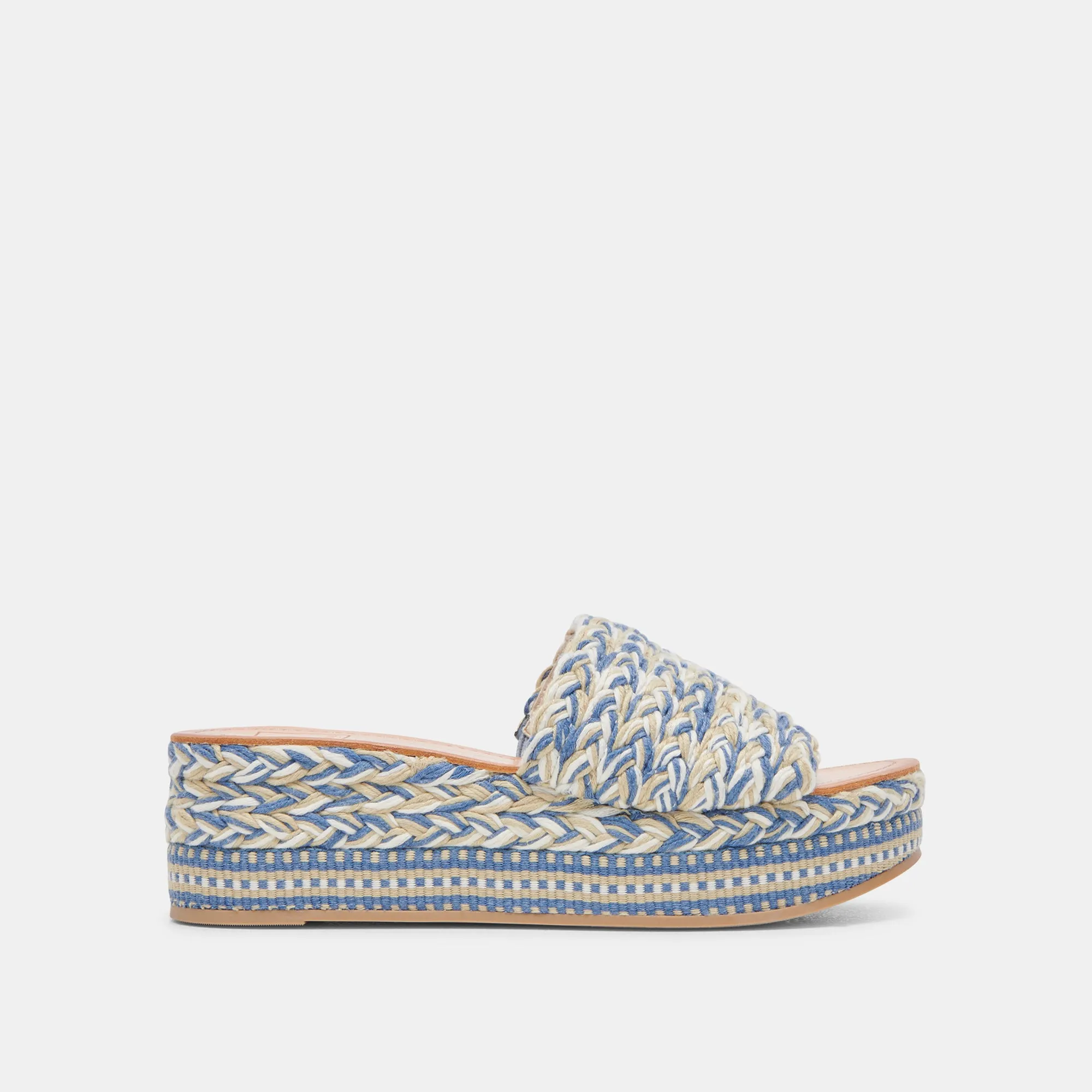 PAZLI SANDALES BLEU MULTI TISSÉ