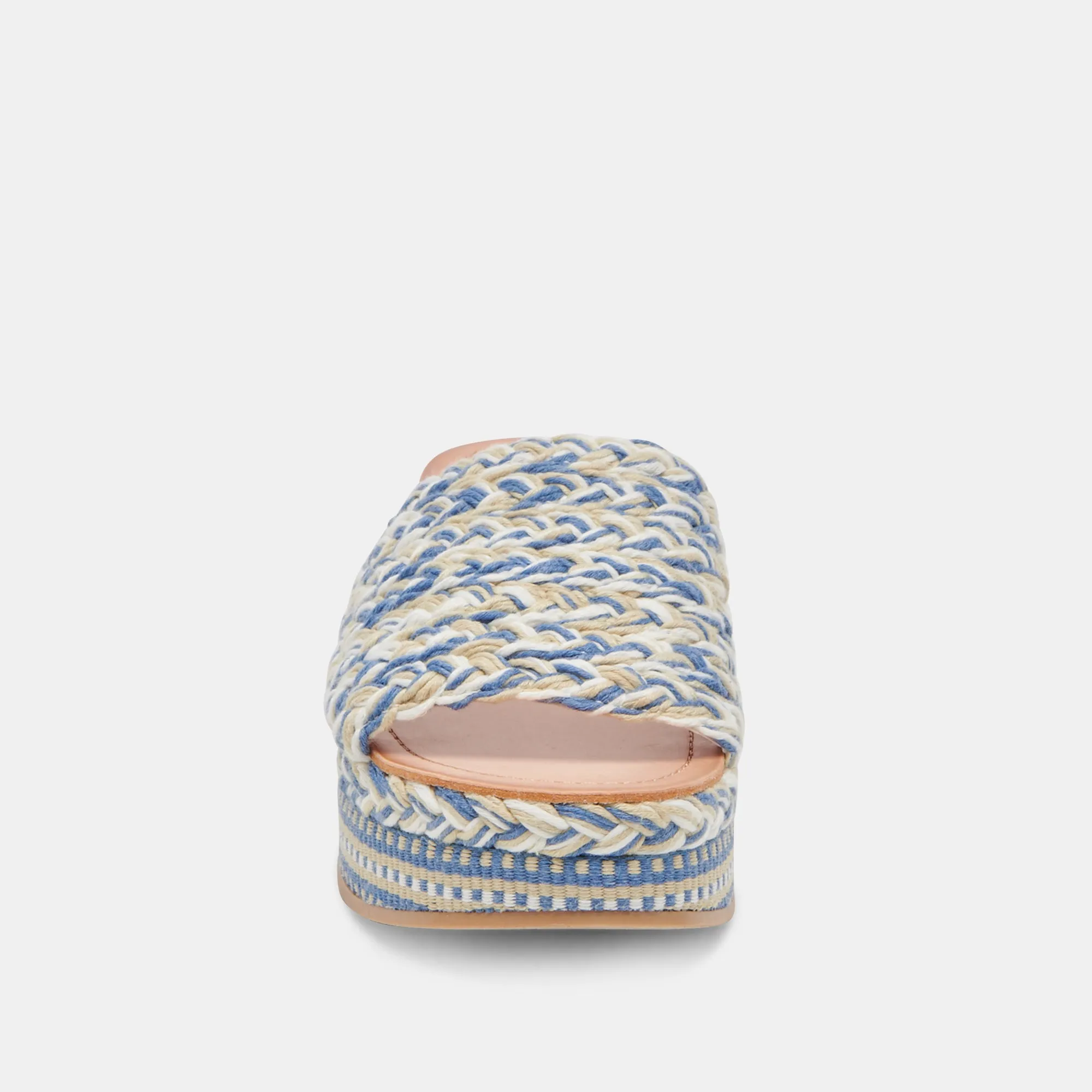 PAZLI SANDALES BLEU MULTI TISSÉ
