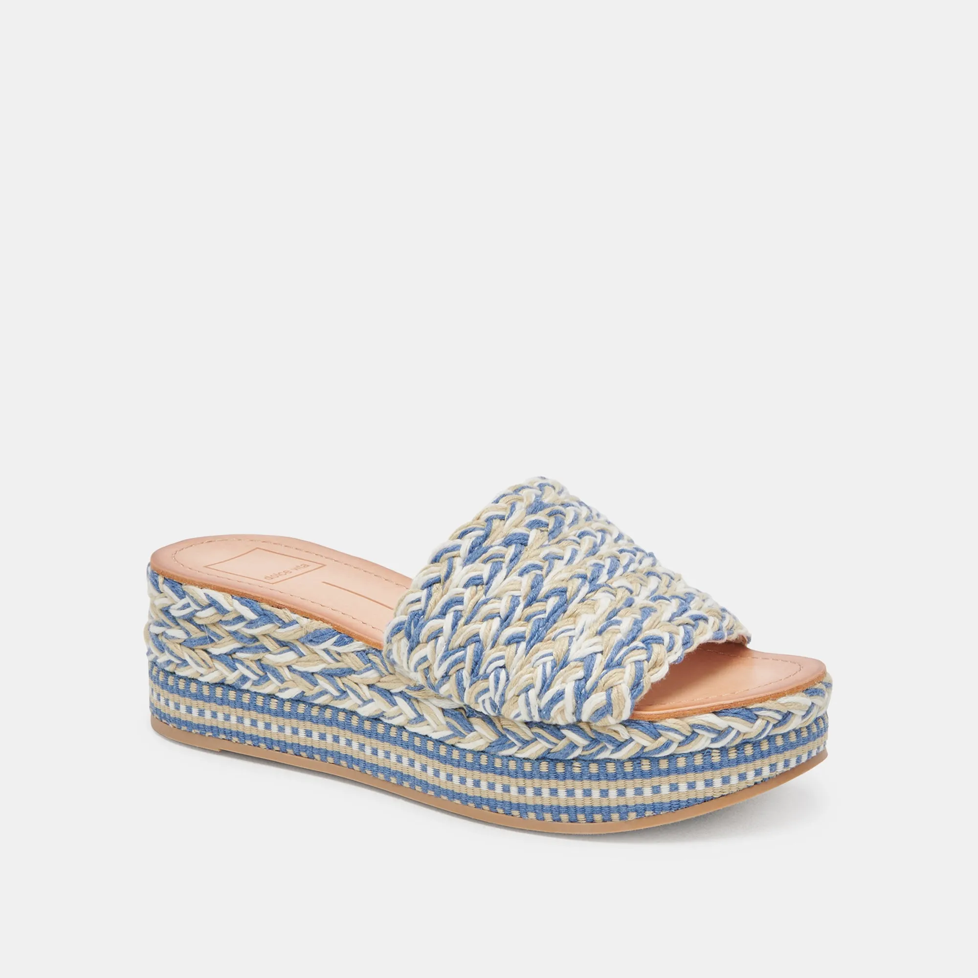 PAZLI SANDALES BLEU MULTI TISSÉ