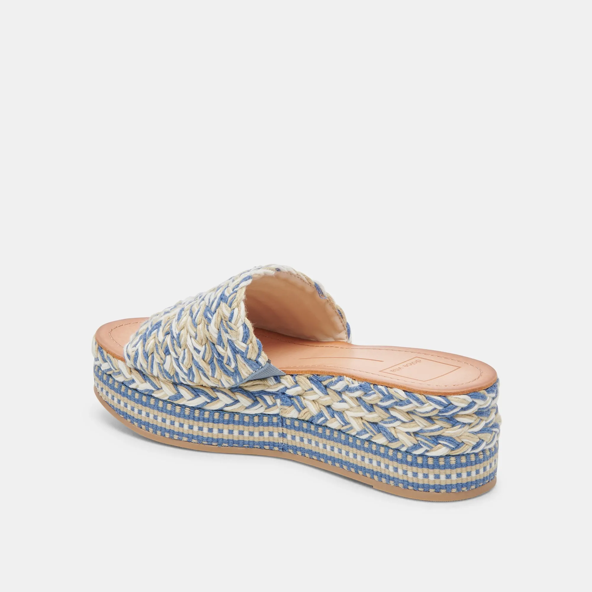 PAZLI SANDALES BLEU MULTI TISSÉ