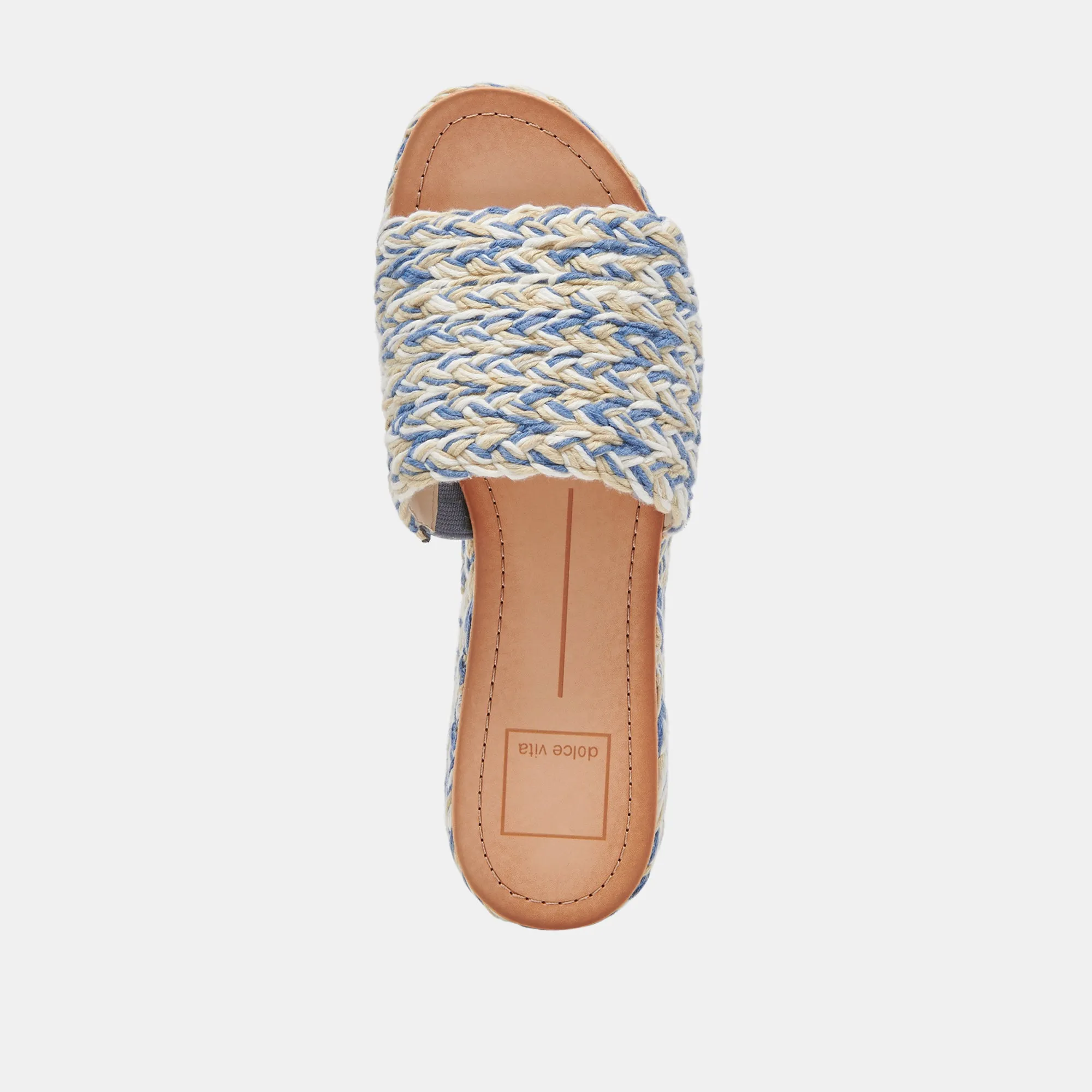 PAZLI SANDALES BLEU MULTI TISSÉ