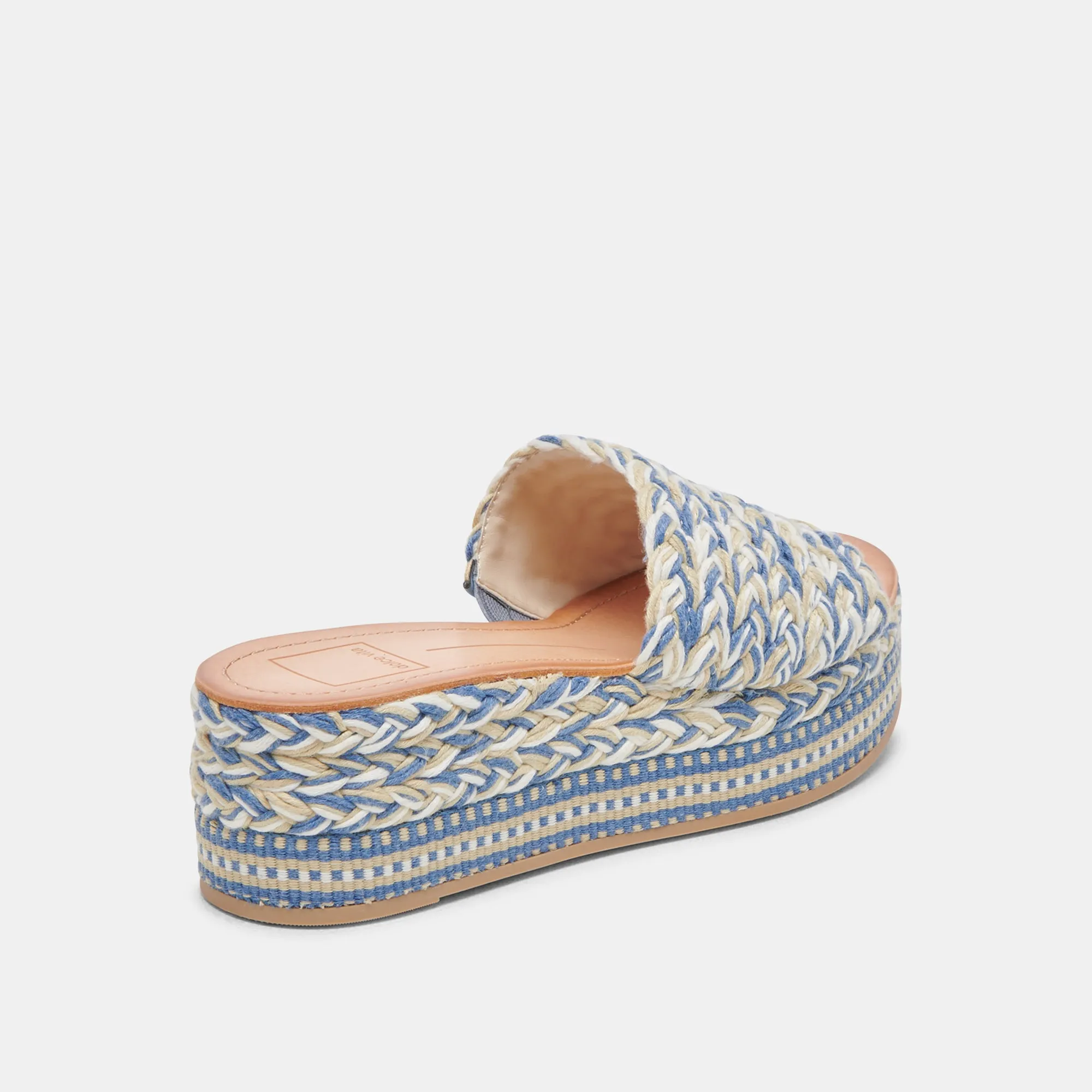PAZLI SANDALES BLEU MULTI TISSÉ