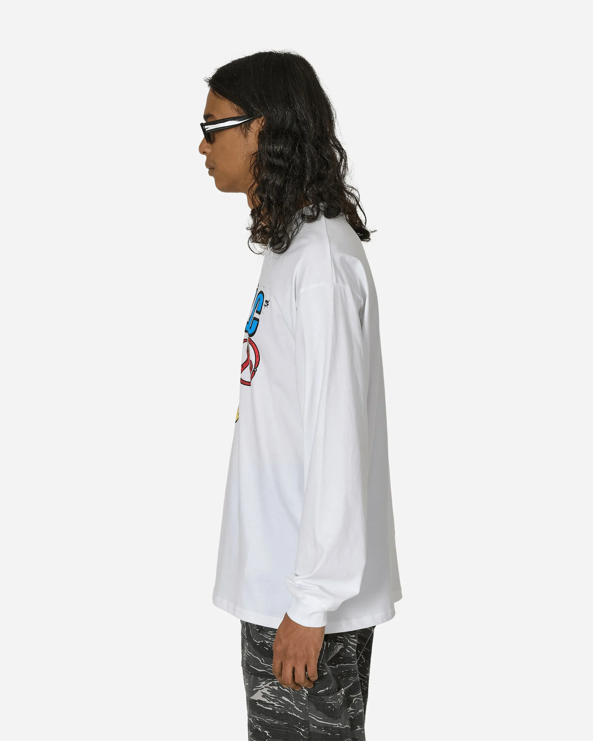 T-shirt manches longues PHPNC pour fille - Blanc