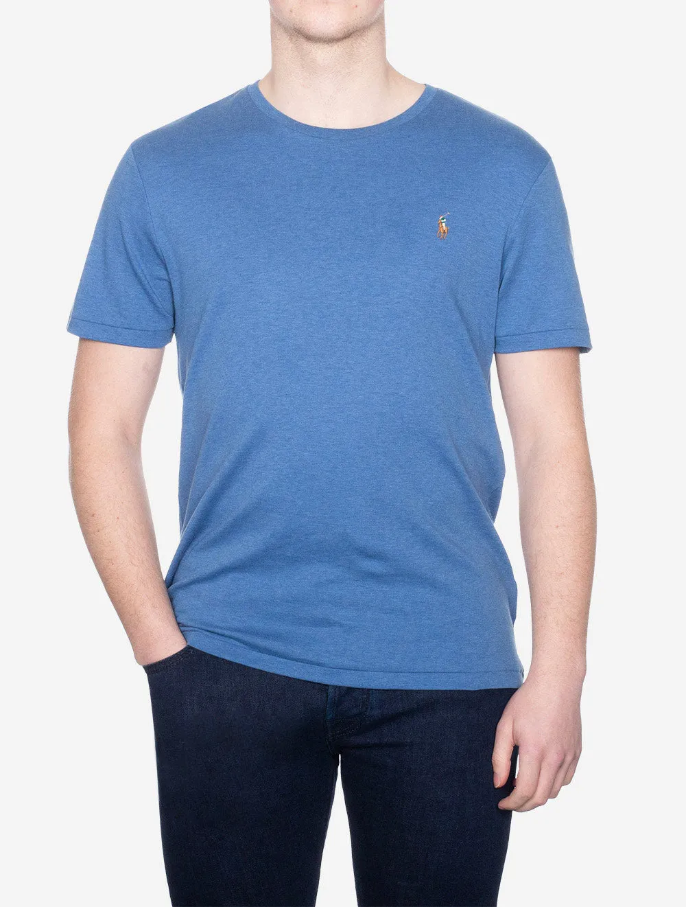 T-shirt Pima à manches courtes Bleu