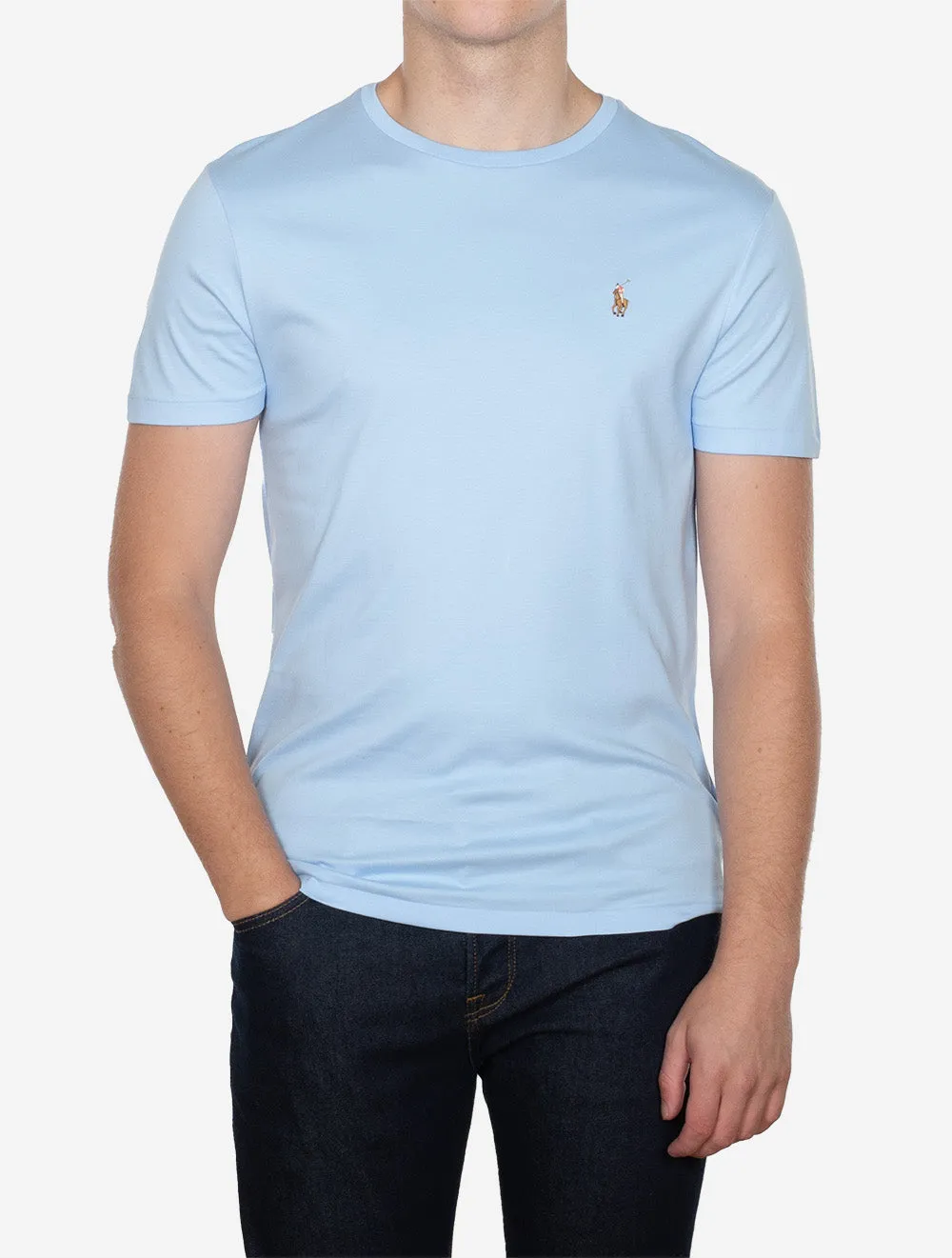 T-shirt Pima à manches courtes Bleu