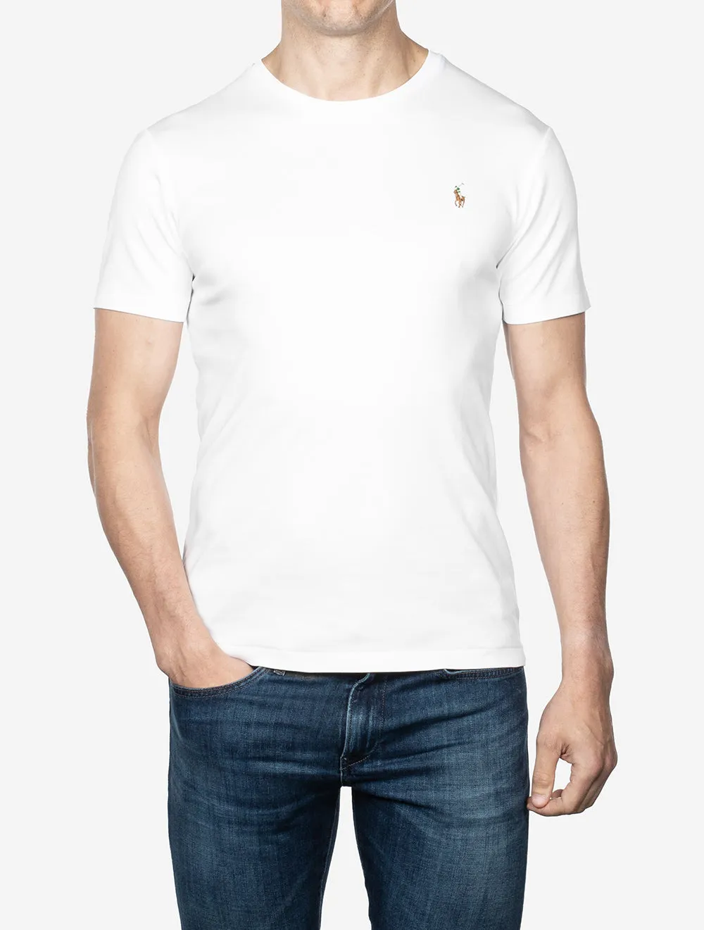 T-shirt Pima à manches courtes Blanc