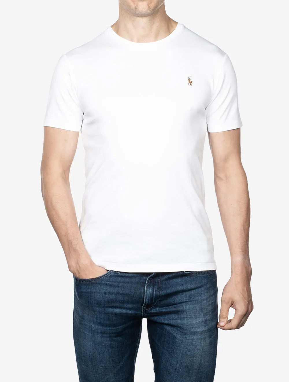T-shirt Pima à manches courtes Blanc