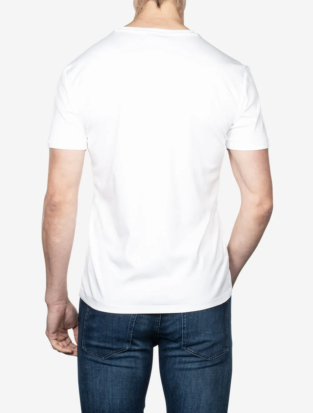 T-shirt Pima à manches courtes Blanc