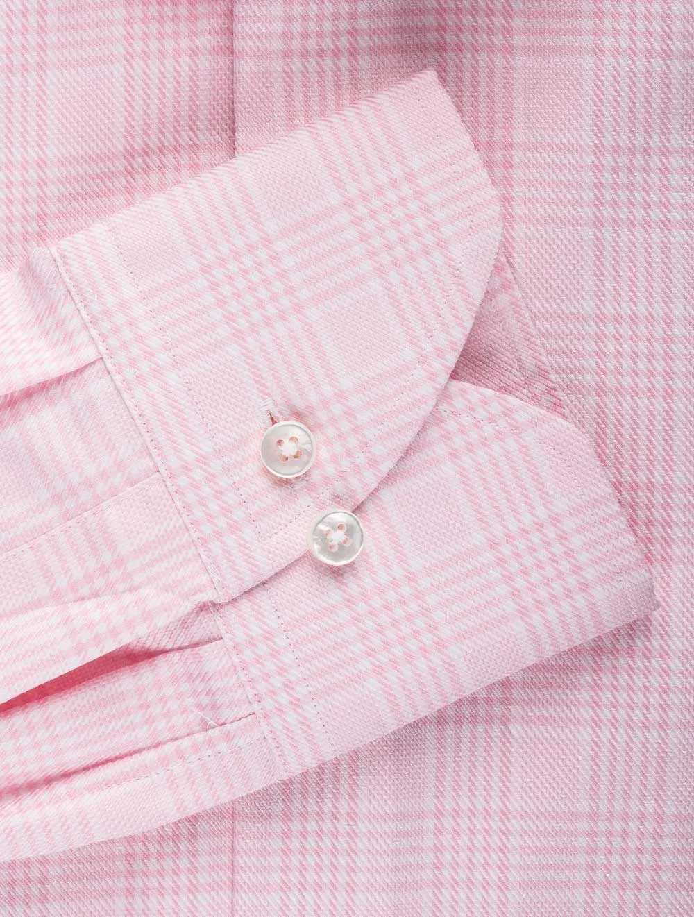 Chemise Slim Fit à Carreaux Rose Glen