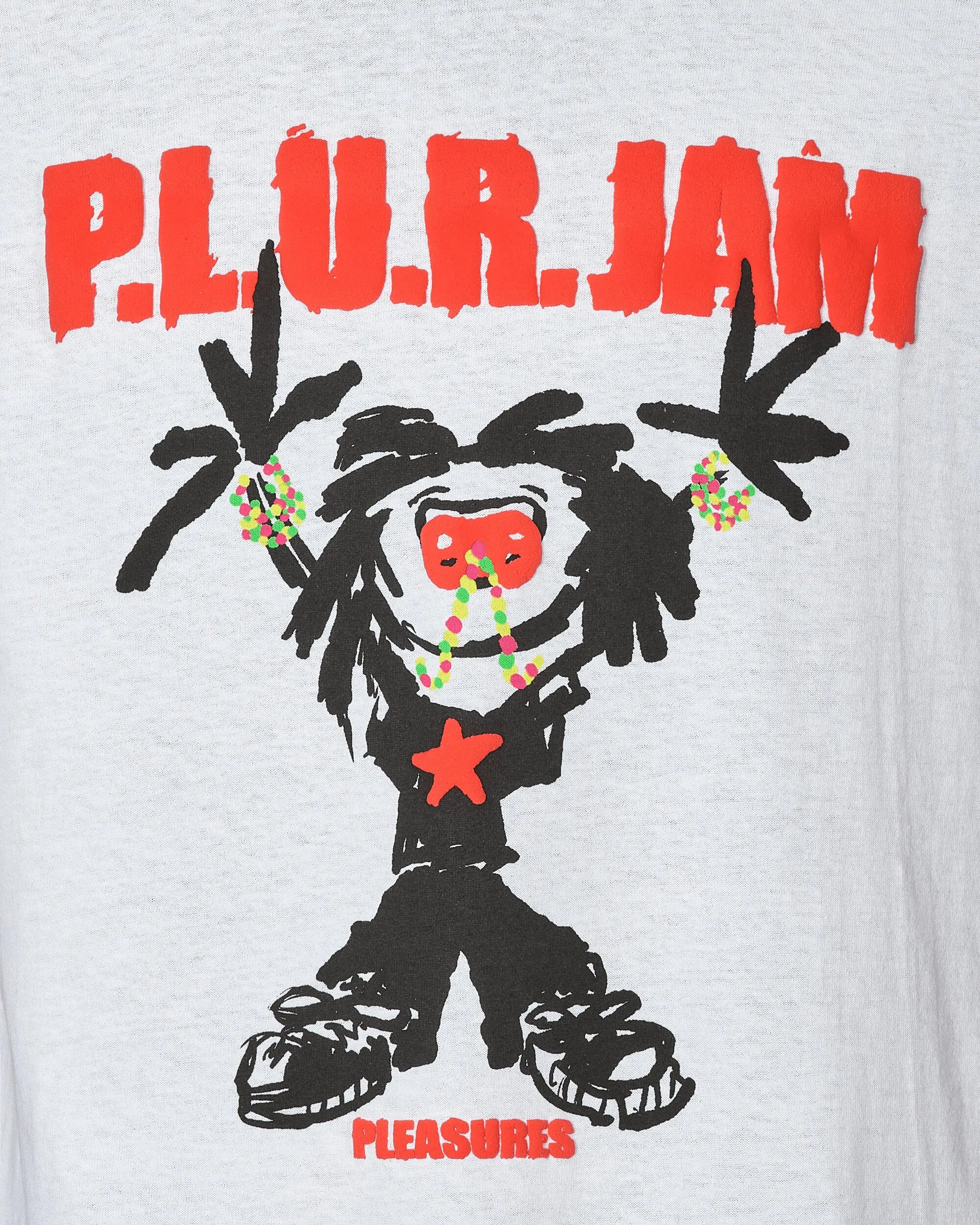 T-shirt P.L.U.R. Jam Blanc