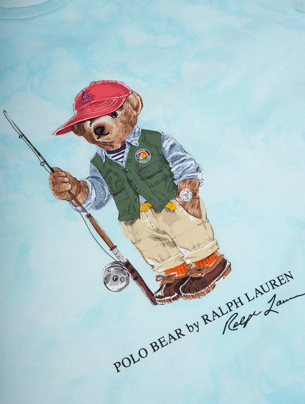 T-shirt Polo Bear Tie-Dye Bleu