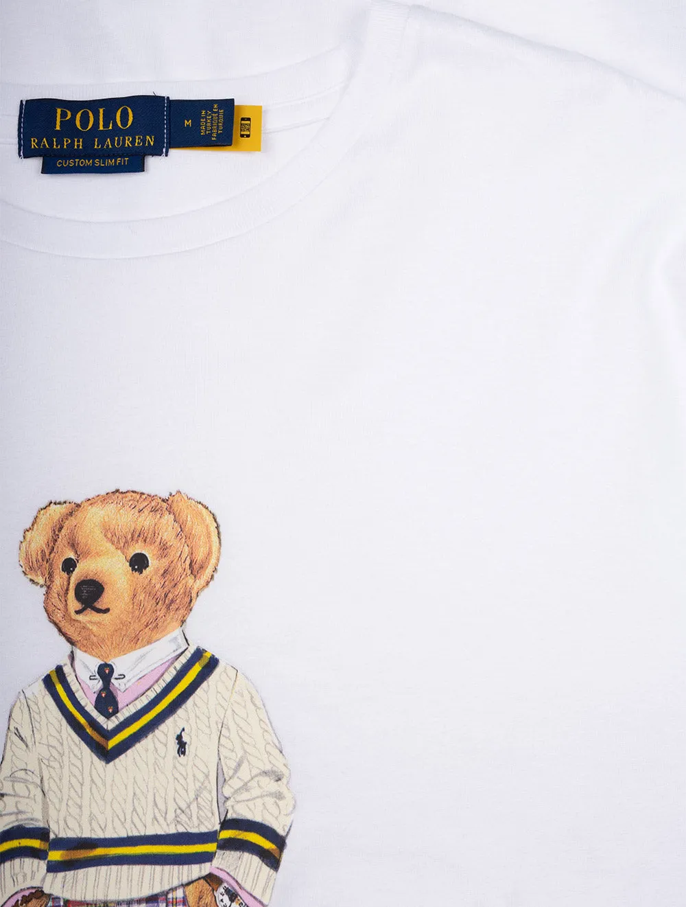T-shirt Tie-Dye Blanc à l'effigie du Polo Bear