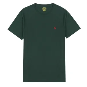 Polo Ralph Lauren T-Shirt en Coton Custom Slim Fit Vert Université