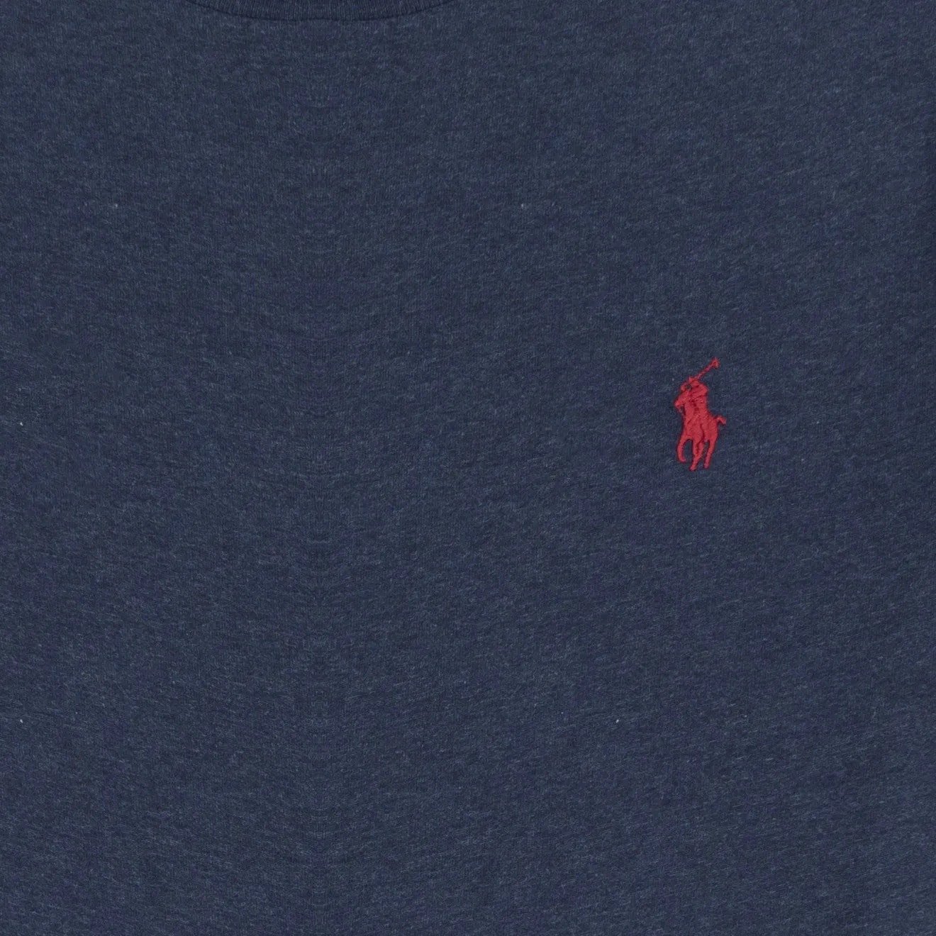 Polo Ralph Lauren T-Shirt en Coton Custom Slim Fit Bleu Médiéval Heather