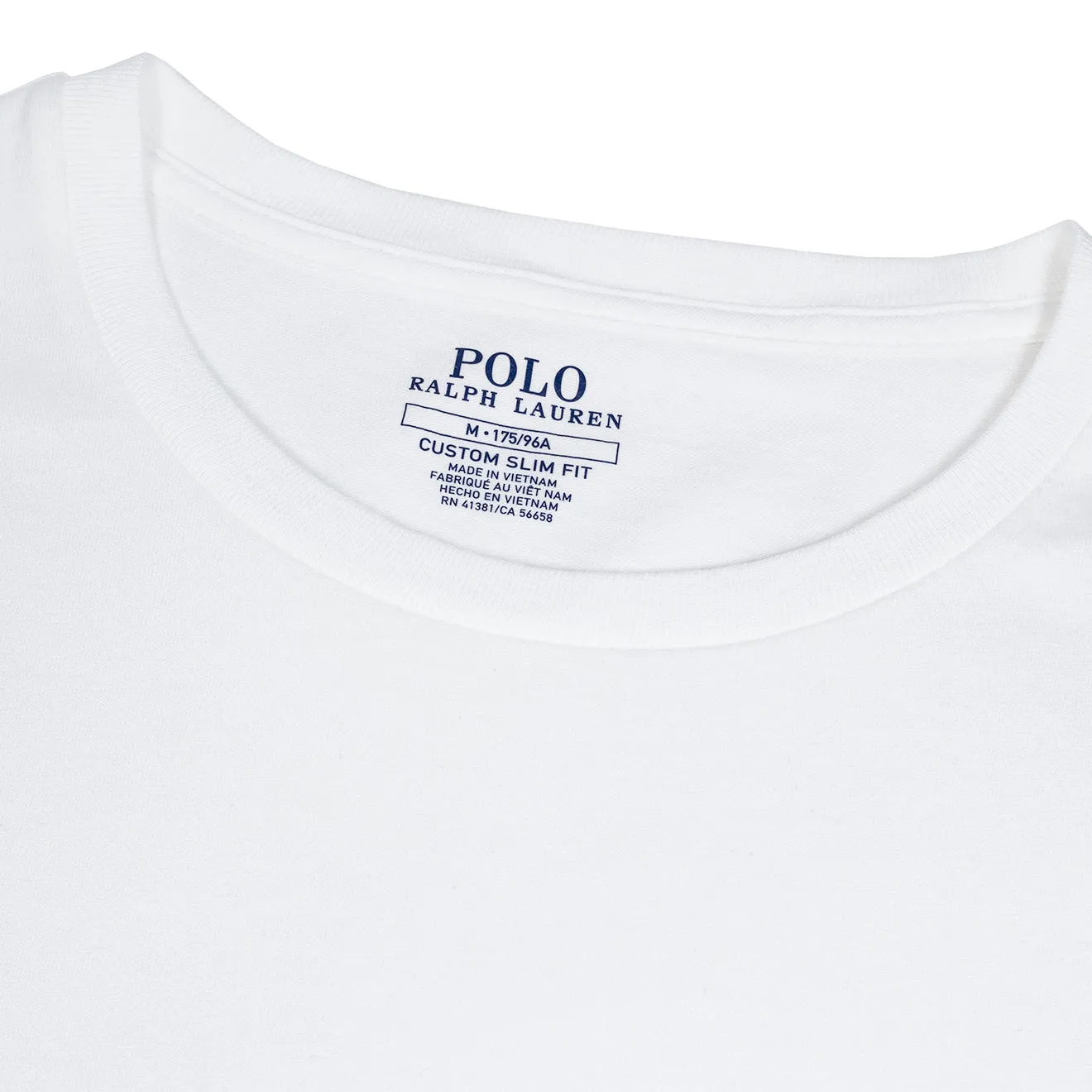 Polo Ralph Lauren T-Shirt en Coton Custom Slim Fit Blanc