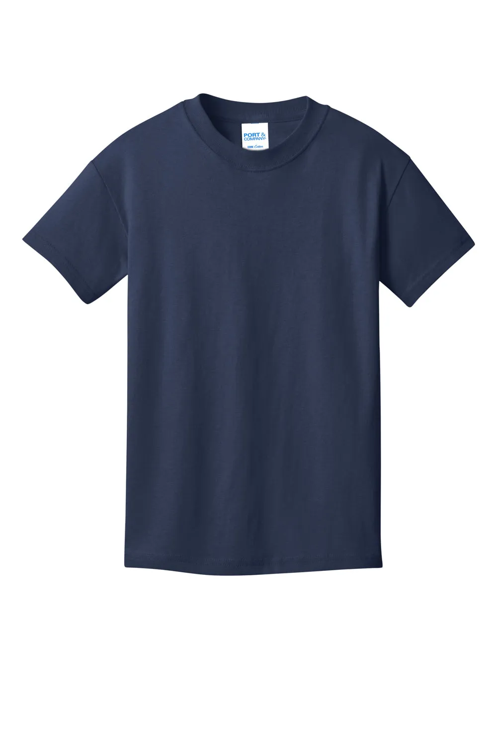 Port & Company T-shirt à manches courtes en coton pour jeunes - Bleu marine