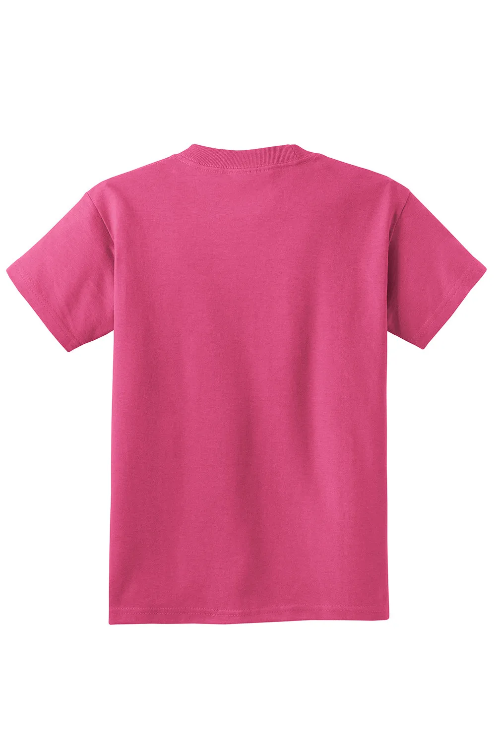 Port & Company T-shirt à manches courtes col rond essentiel pour jeunes - Rose Sangria