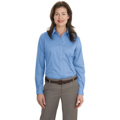 Port Authority Chemise à manches longues pour femmes en sergé infroissable Port Authority