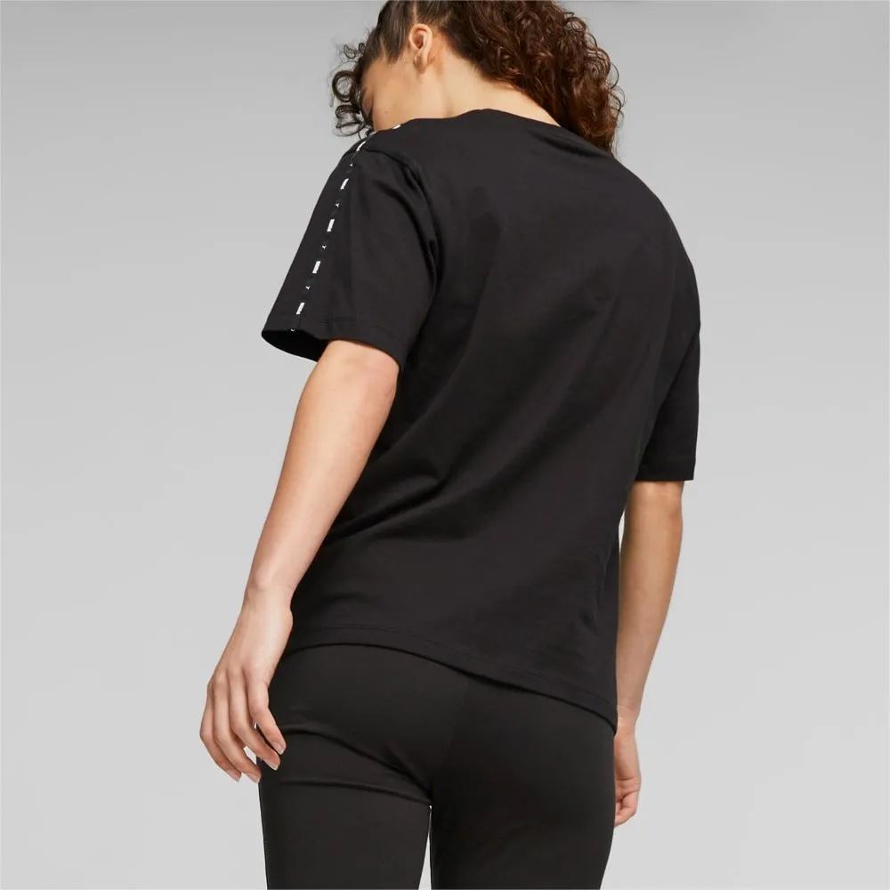 PUMA T-SHIRT ESSENTIELS POUR FEMMES BANDE NOIRE