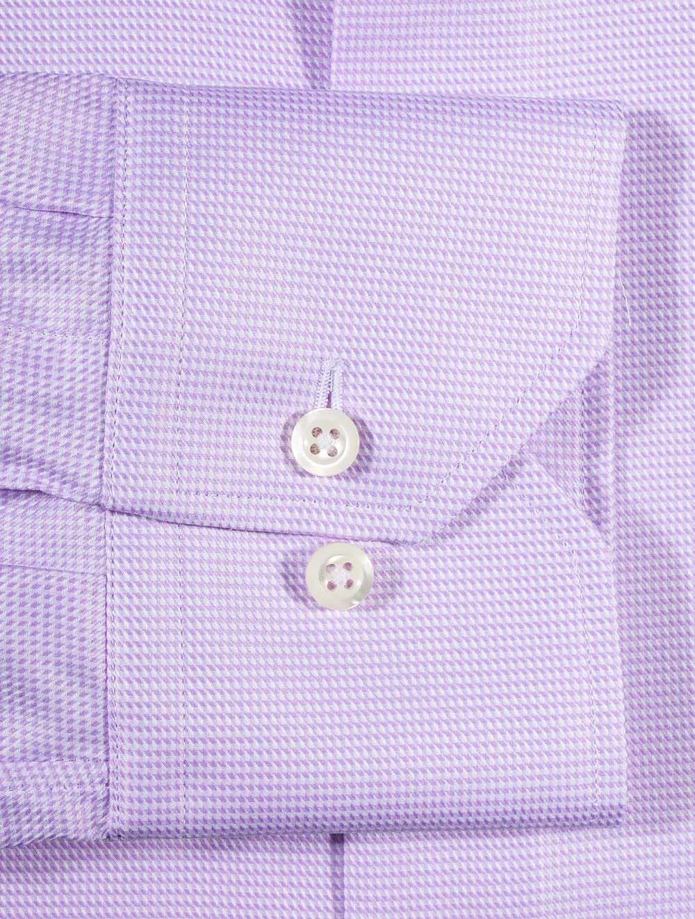 Chemise ajustée à manches extra-longues en pied-de-poule violet