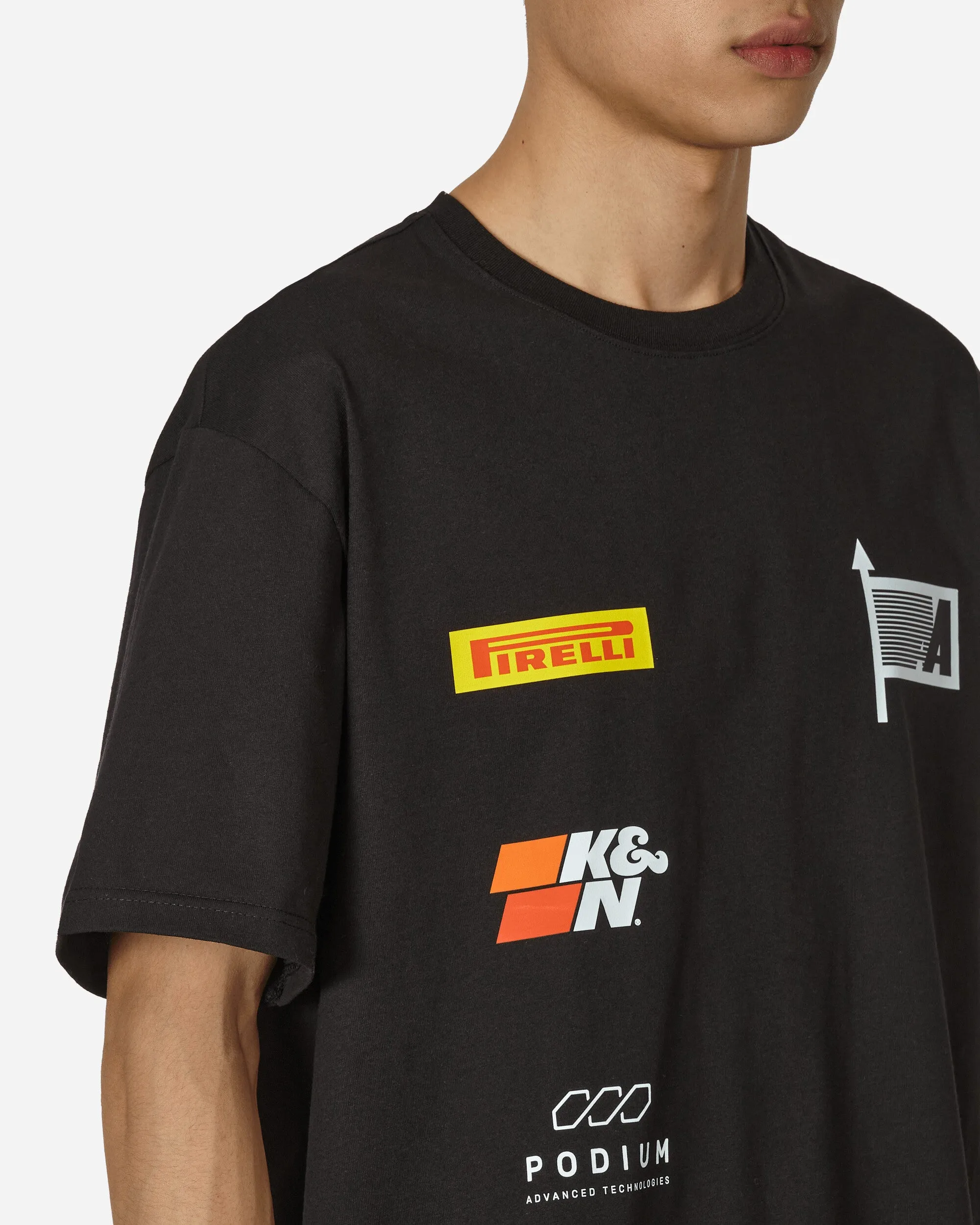 T-shirt de parrainage de course - Noir