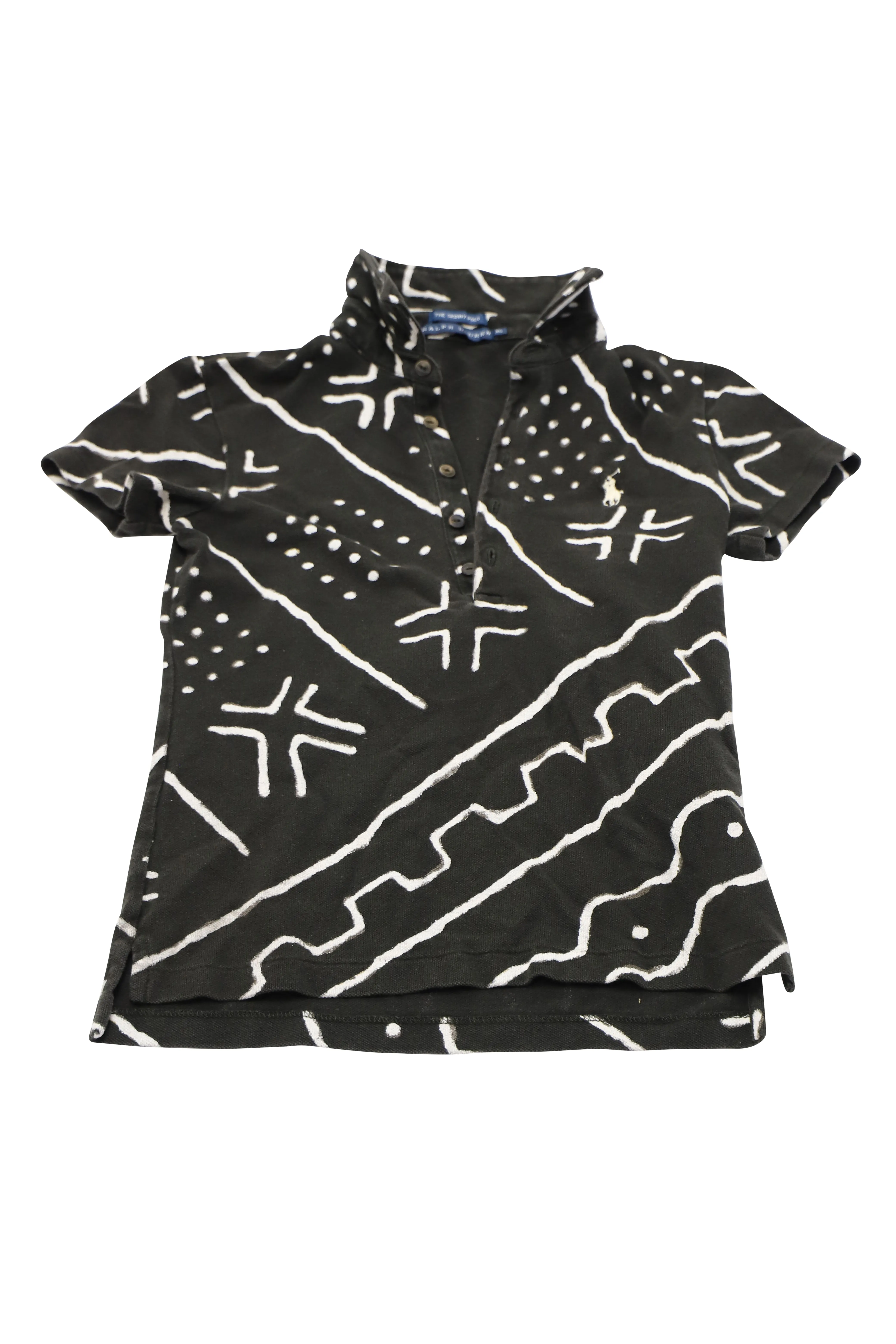 Ralph Lauren Le Polo Imprimé Skinny en Coton à Imprimé Noir