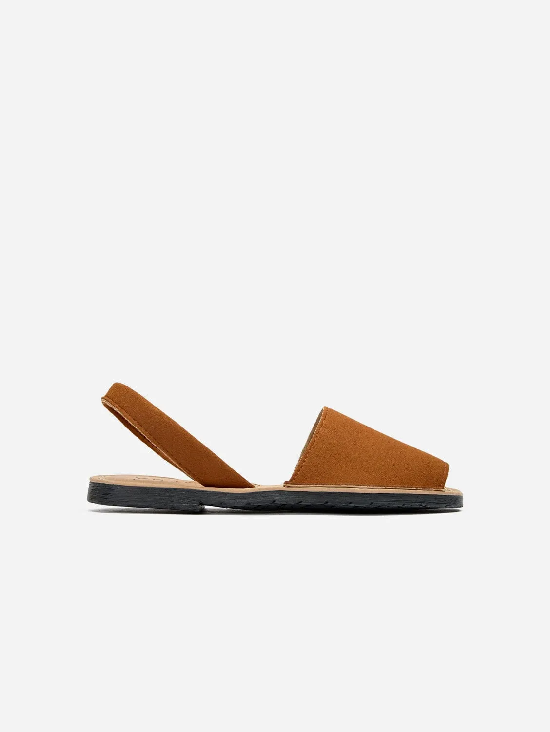 Sandales menorquines en suédine vegan pour femmes Rambu | Tan