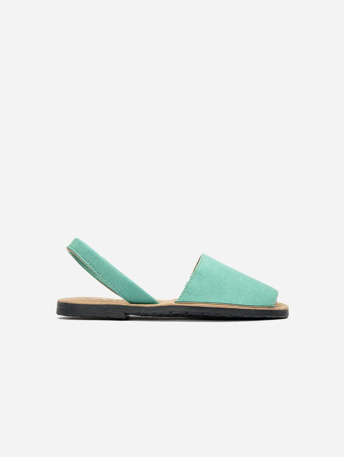 Sandales menorquines en suédine vegan pour femmes Rambu | Turquoise