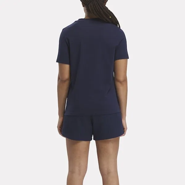 TEE-SHIRT FEMME REEBOK IDENTITY BIG LOGO BLEU MARINE
