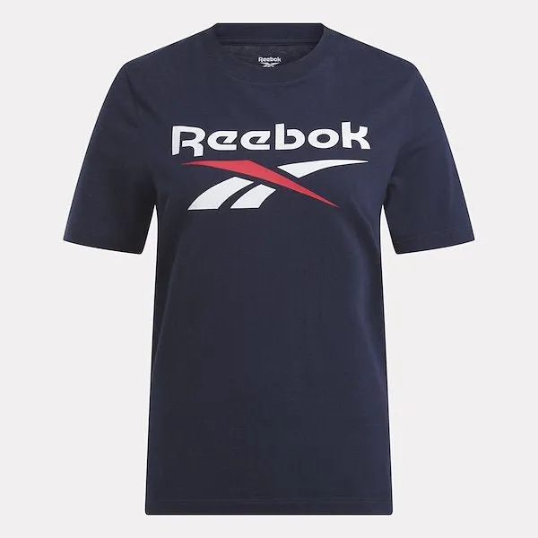 TEE-SHIRT FEMME REEBOK IDENTITY BIG LOGO BLEU MARINE