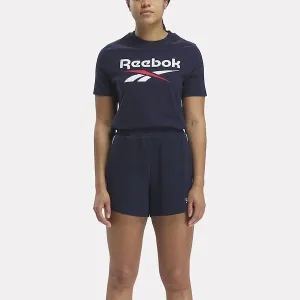 TEE-SHIRT FEMME REEBOK IDENTITY BIG LOGO BLEU MARINE