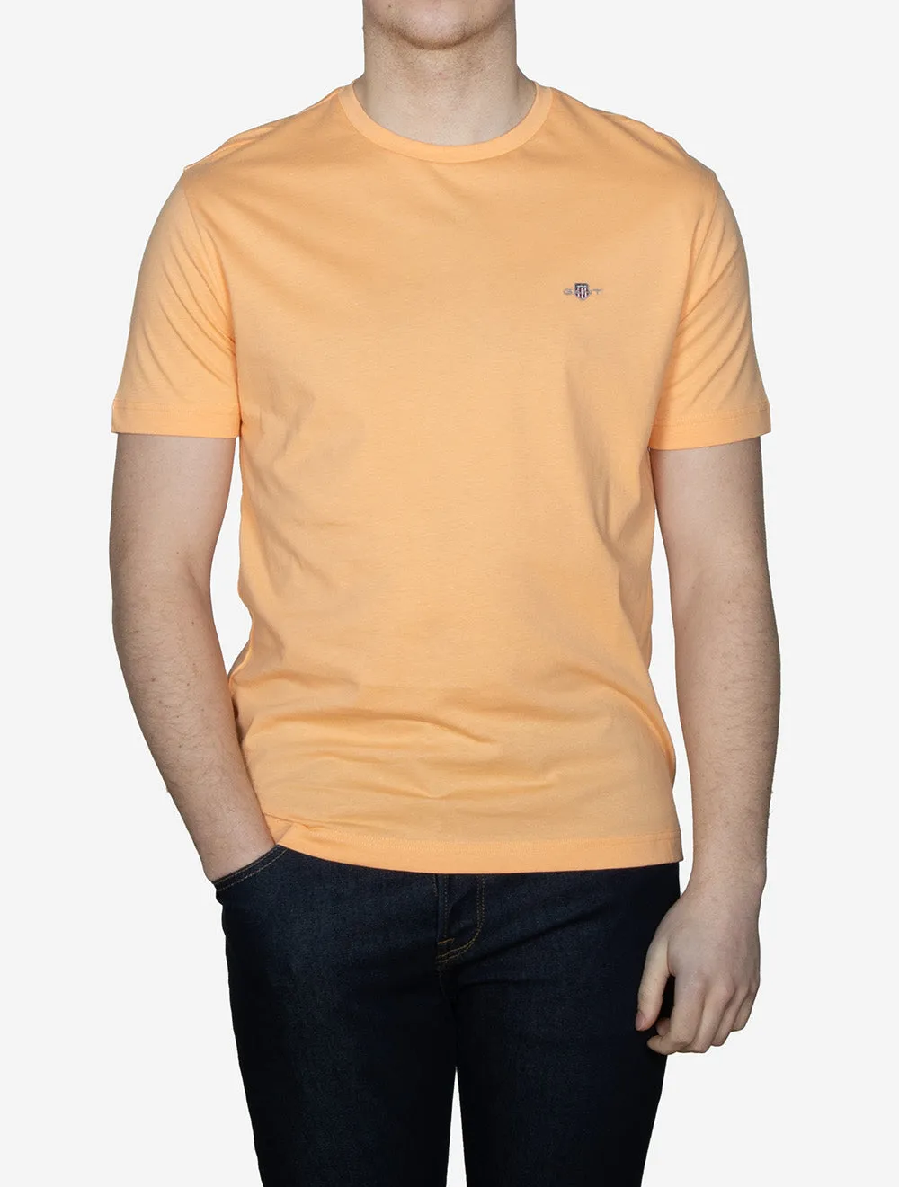 T-shirt Regular Fit Shield à manches courtes Orange Pêche