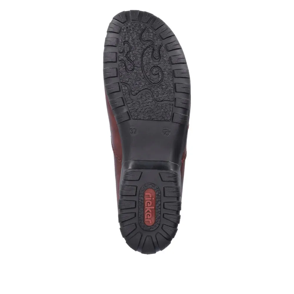 Rieker Chaussures L4655-35 Cheville Zip RTex Vin/Noir
