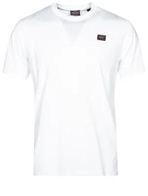 T-shirt Blanc à Col Rond