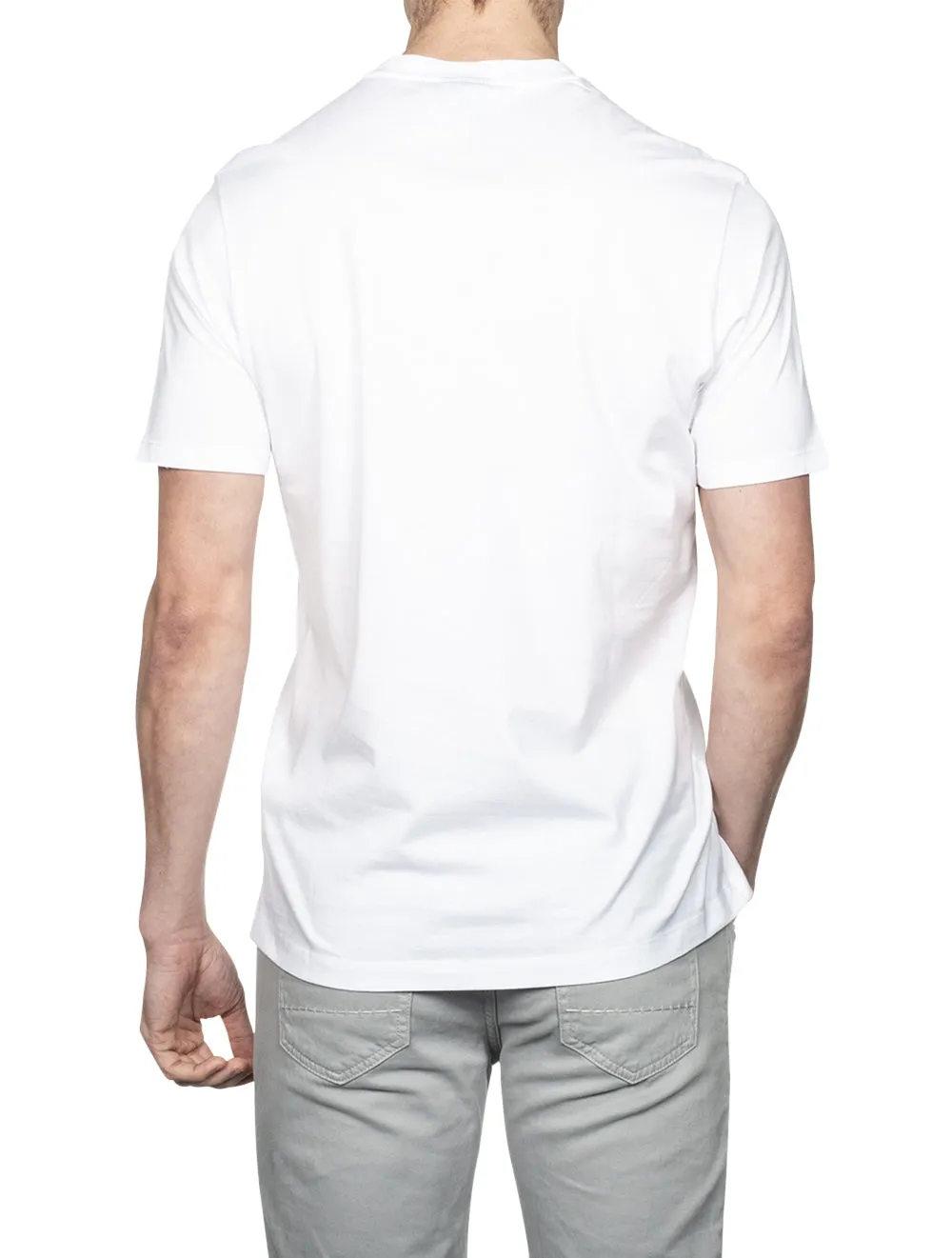 T-shirt Blanc à Col Rond
