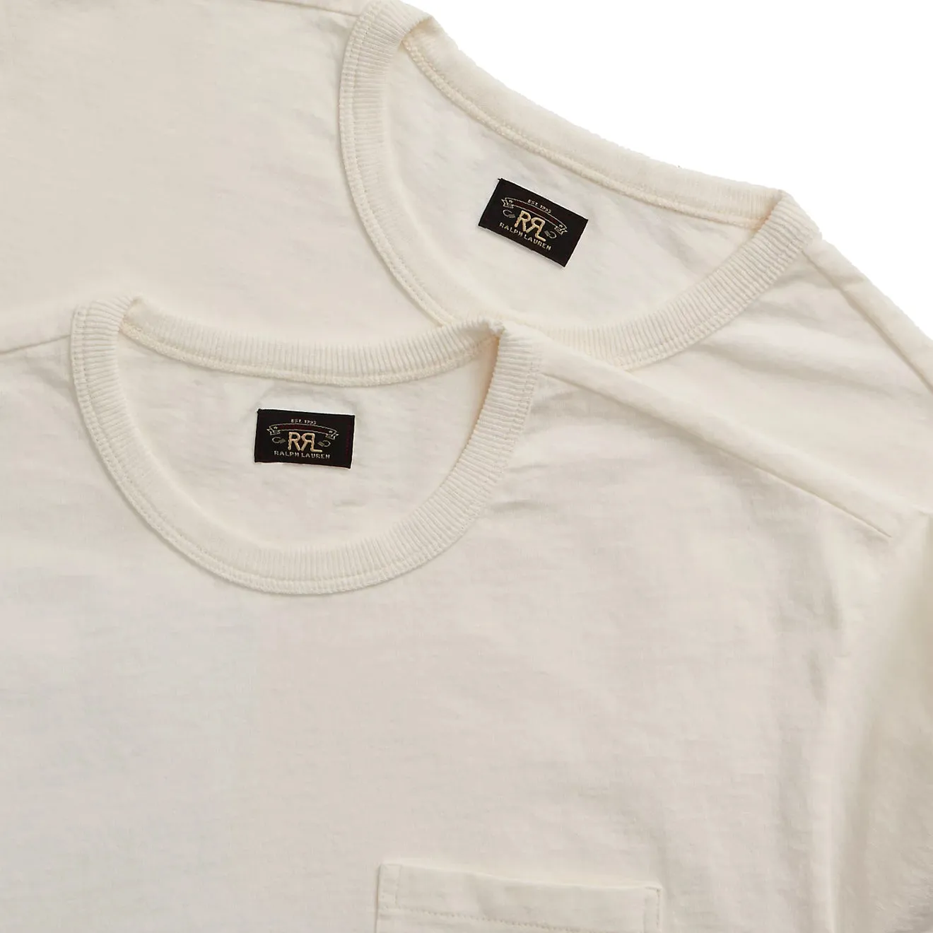 RRL par Ralph Lauren T-shirt à poche teint en pièce Deux-pièces Blanc chaud