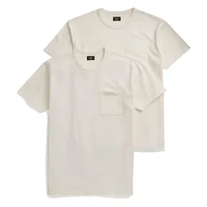 RRL par Ralph Lauren T-shirt à poche teint en pièce Deux-pièces Blanc chaud