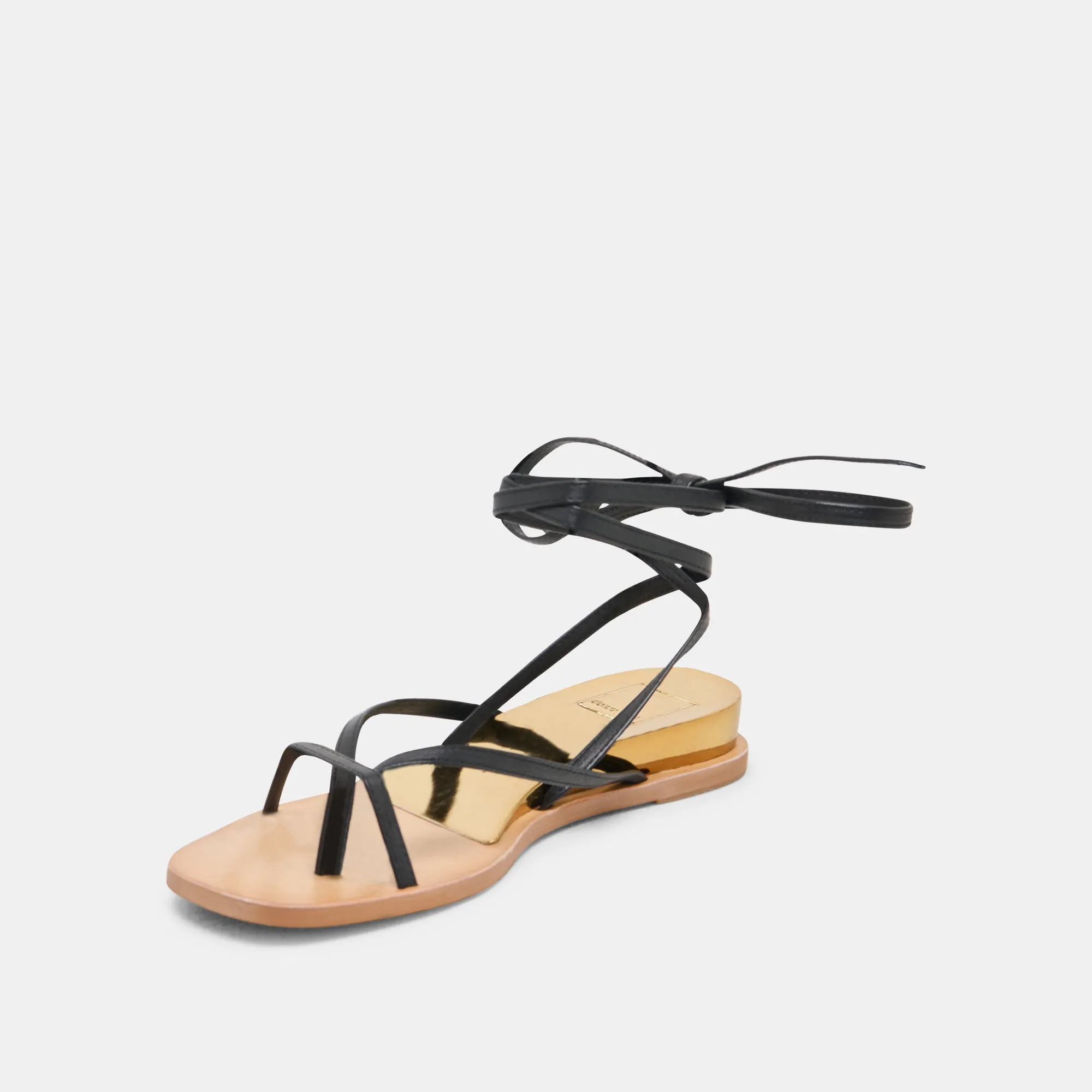 SANDALES RUDIE EN CUIR NOIR