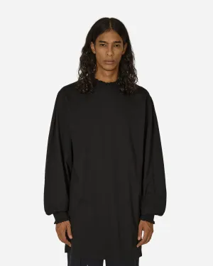 Robe longue à manches longues à volants Noir