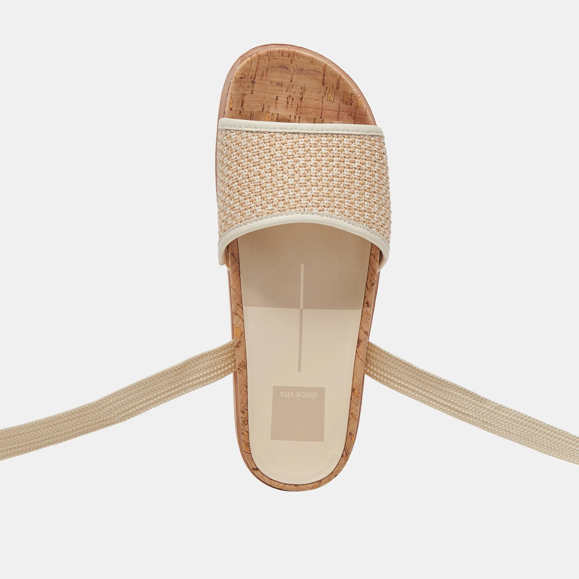 SANDALES SALACY BLANCHE RAFFIA NATUREL