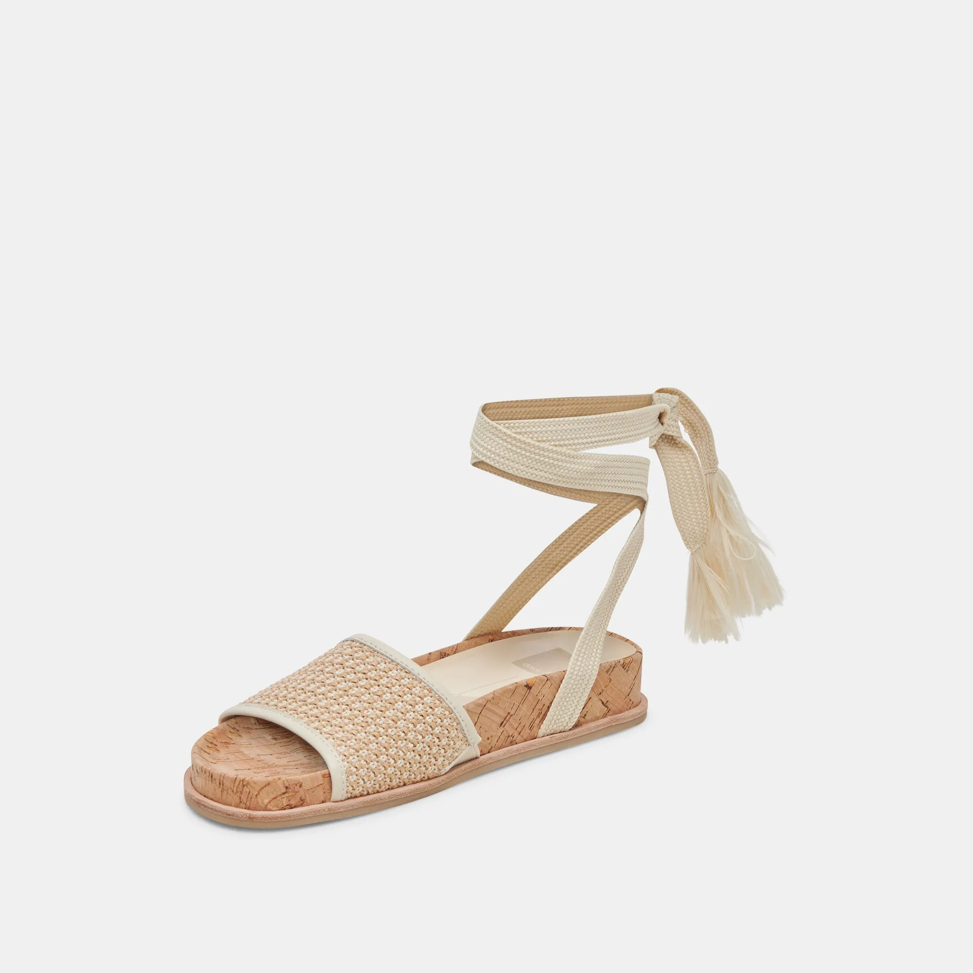 SANDALES SALACY BLANCHE RAFFIA NATUREL