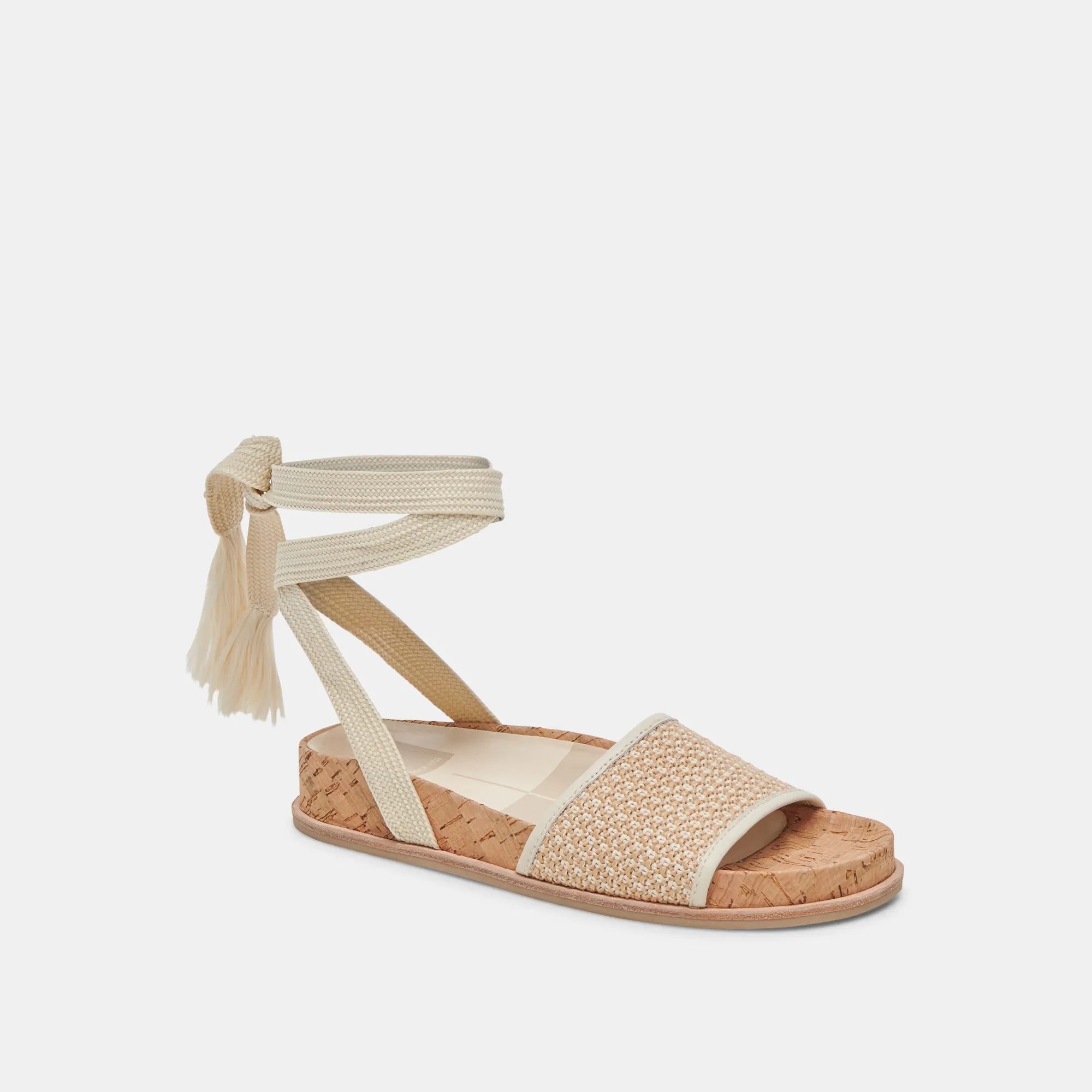 SANDALES SALACY BLANCHE RAFFIA NATUREL