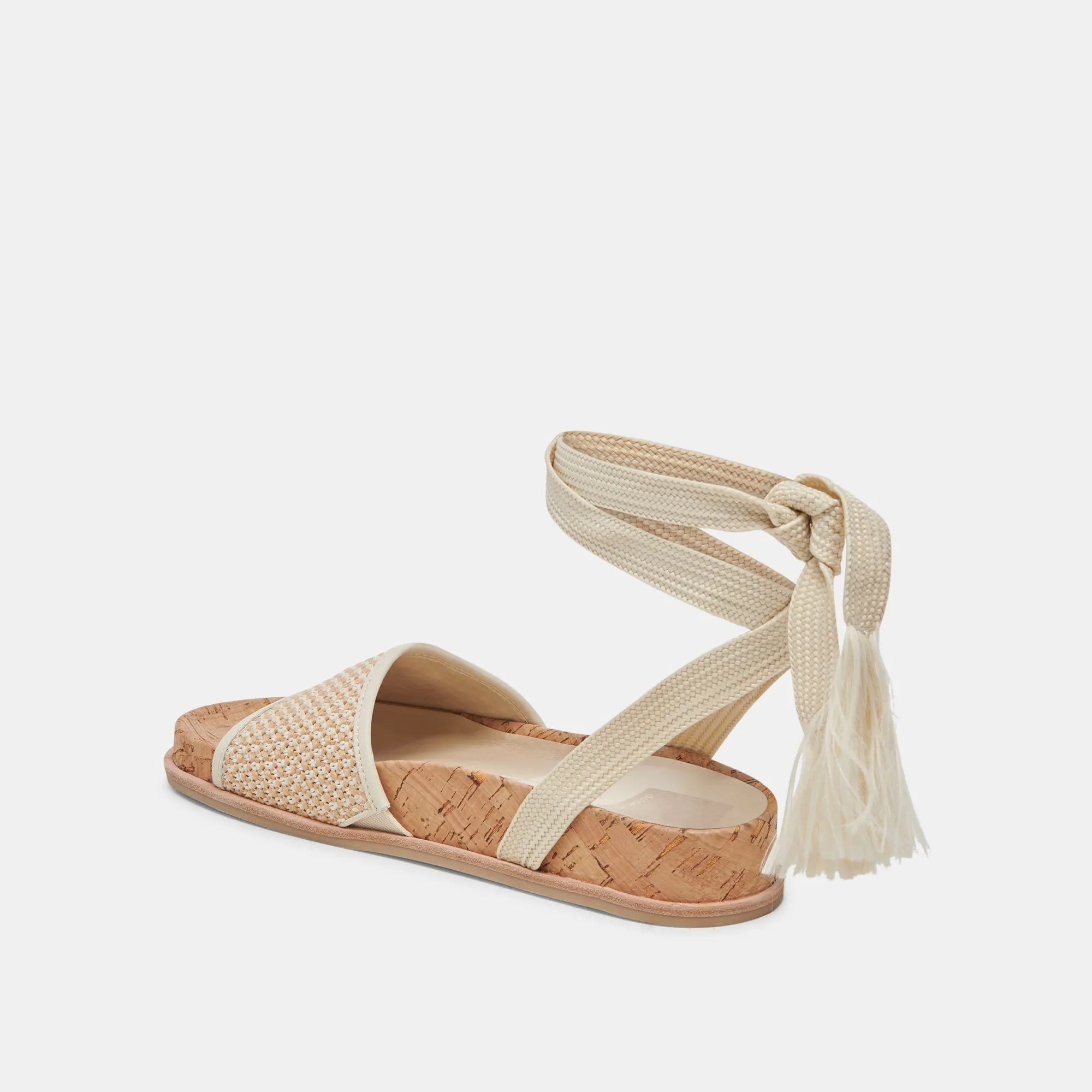 SANDALES SALACY BLANCHE RAFFIA NATUREL