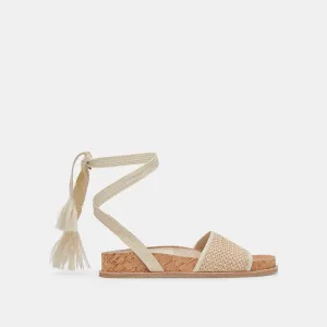 SANDALES SALACY BLANCHE RAFFIA NATUREL