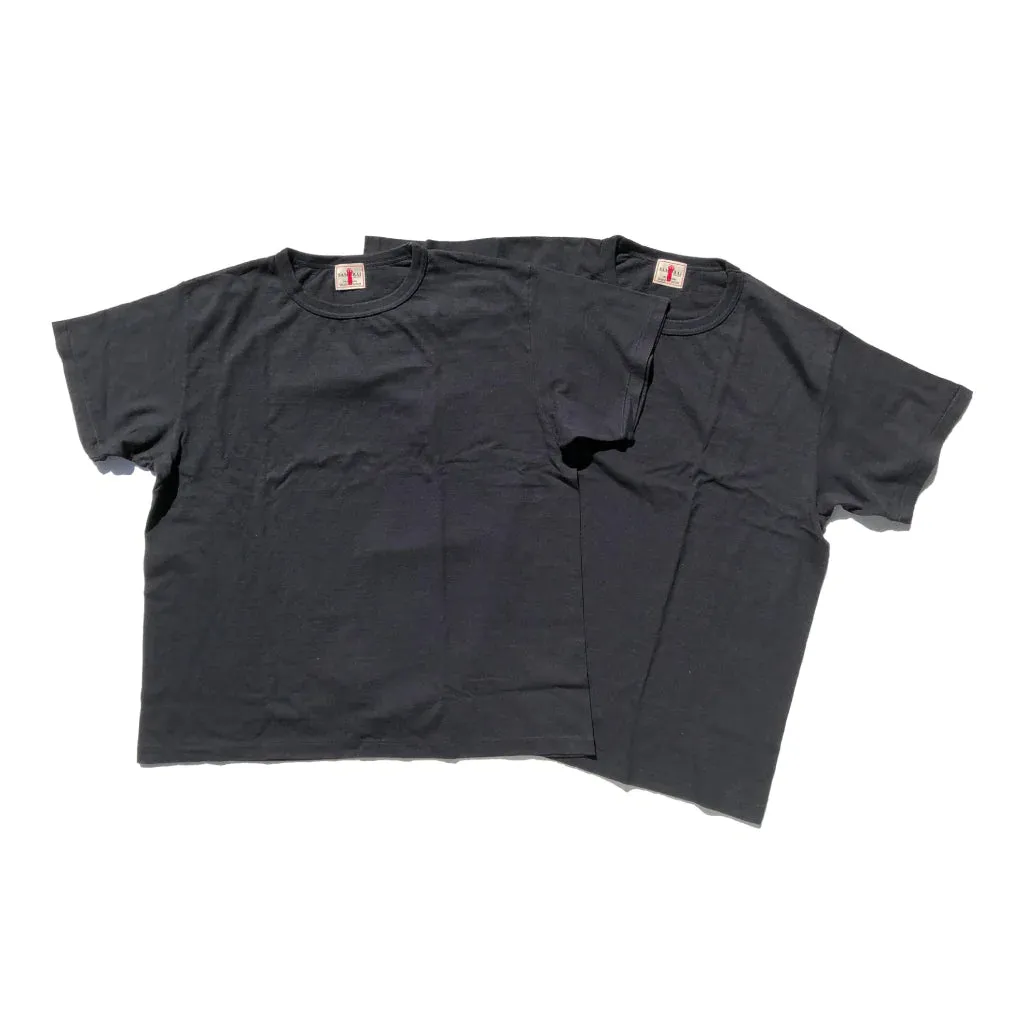 SAMURAI JEANS T-SHIRT COL ROND 2-PIÈCES UNI - NOIR