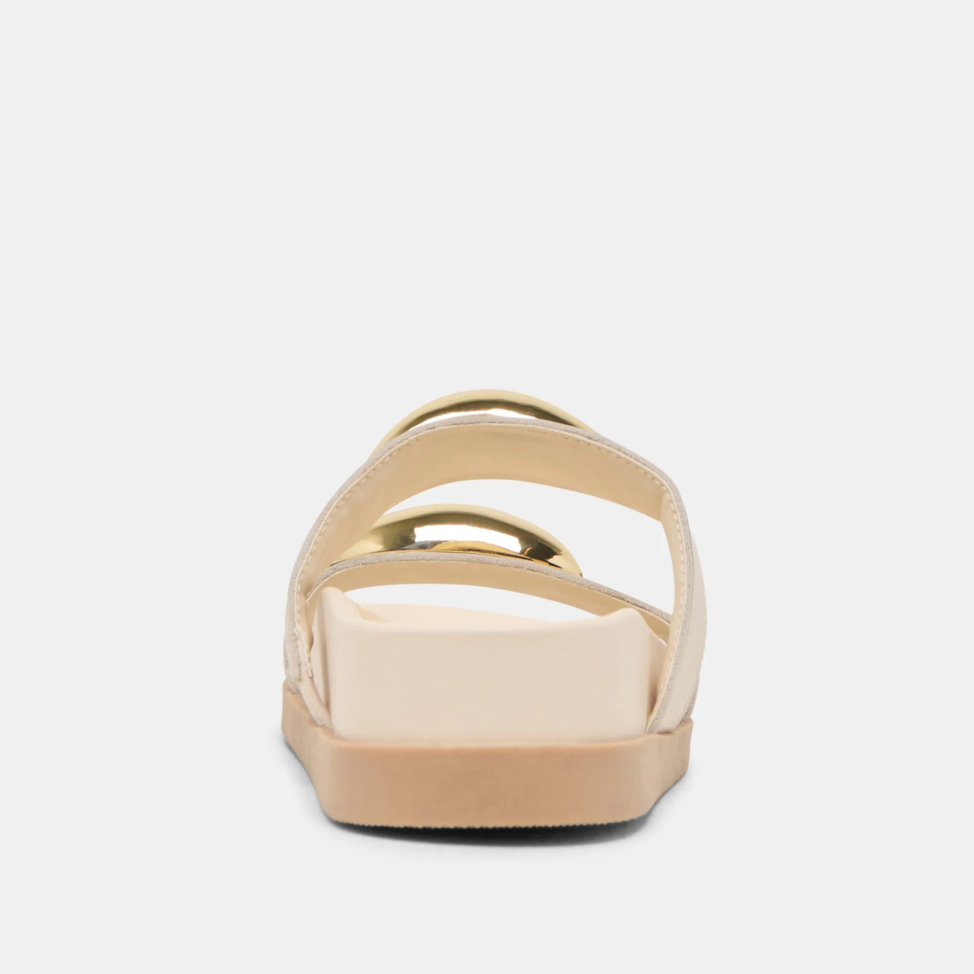 SANDALES SATINE EN CUIR BÉTON